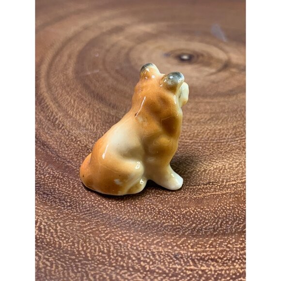 Vintage Japan Porcelain Dog Figurine Collectible Hand-Painted Miniature - Picture 3 of 8